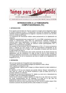 INTRODUCCIÓN A LA TOMOGRAFÍA COMPUTADORIZADA (TC)