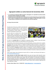 Nota de Prensa Grupo Assurances du Crédit Mutuel