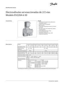 Electroválvulas servoaccionadas de 2/2 vías Modelo EV220A 6-50