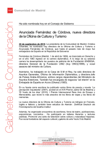 Anunciada Fernández de Córdova, nueva directora de la Oficina de