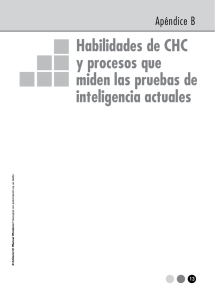 Habilidades de CHC y procesos que miden las pruebas de
