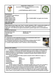 A QUÉ TEMPERATURA HIERVE EL AGUA?