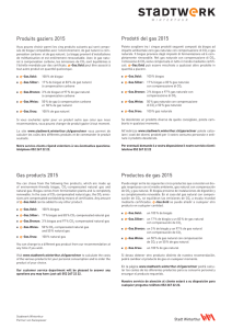 Produits gaziers 2015 Prodotti del gas 2015 Gas products 2015