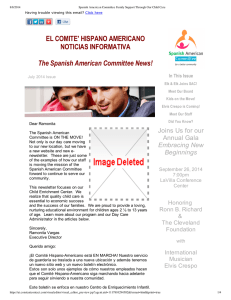 July Newsletter - Spanish American Committee