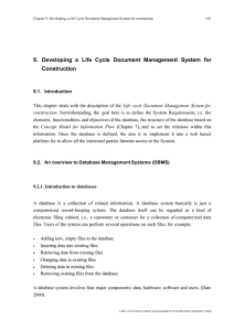 9. Developing a Life Cycle Document Management System for