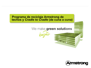 Programa de reciclaje Armstrong de techos y Cradle to Cradle (de