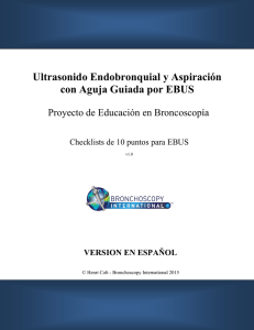 EBUS Checklists - Bronchoscopy International