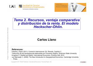 Tema 2. Comercio y distribución de la renta Modelo H-O.