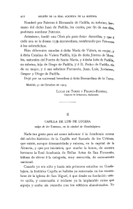 Capilla de Luis de Lucena: vulgo de los "Urbinas", en la ciudad de