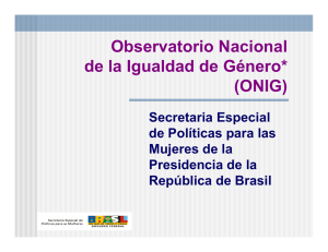 Observatório Nacional da Igualdade de Gênero – ONIG