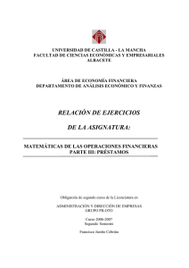 relación de ejercicios de la asignatura - Universidad de Castilla