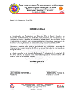 Bogotá D - CTC Confederación de Trabajadores de Colombia