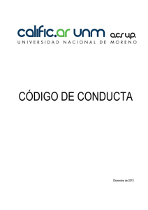 código de conducta - Universidad Nacional de Moreno