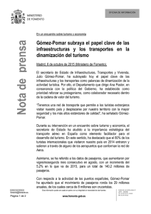 Gómez-Pomar subraya el papel clave de las infraestructuras y los