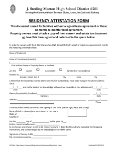 residency attestation form - J. Sterling Morton High School District