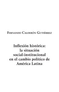 Inflexión histórica: la situación social-institucional en el cambio