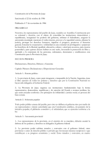Constitución de la Provincia de Jujuy