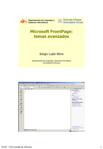 Microsoft FrontPage: temas avanzados - RUA