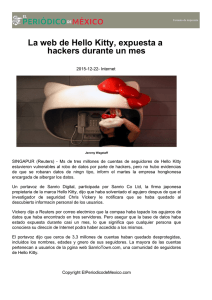La web de Hello Kitty, expuesta a hackers durante un mes