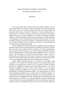 "Eugenia Grandet" de H. de Balzac, en la traducción de Joaquín