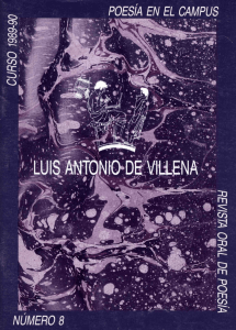 Luis Antonio de Villena. Poesía en el Campus, 8 (curso 1989