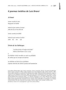 6 poemas inéditos de Luis Bravo1