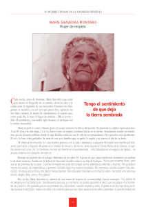 María Saavedra Montaño. Mujer de respeto.