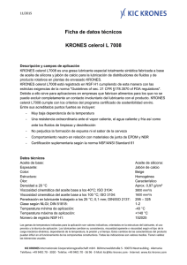 Ficha de datos técnicos KRONES celerol L 7008