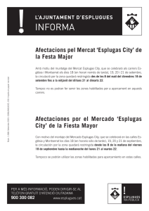 Afectacions pel Mercat `Esplugas City`