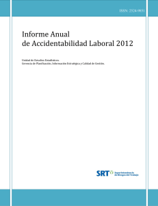 Informe Anual de Accidentabilidad Laboral 2012