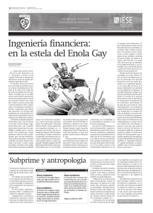 Ingeniería financiera: en la estela del Enola Gay