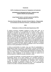 Guatemala CGTG, Confederación General de Trabajadores de