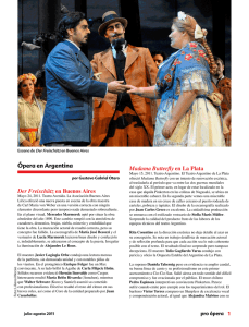 Ópera en Argentina Der Freischütz en Buenos Aires Madama