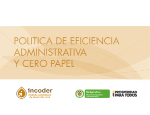 politica de eficiencia administrativa y cero papel