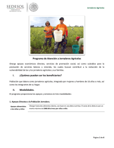 Programa de Atención a Jornaleros Agrícolas I.