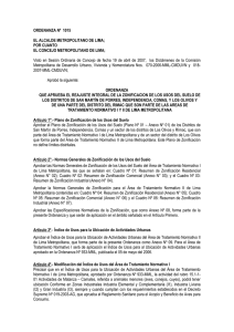 ordenanza nº 1015 - Municipalidad Metropolitana de Lima