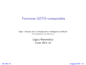 Funciones GOTO--computables - Dpto. Ciencias de la Computación