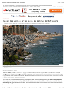 Mueren dos hombres en las playas de Calella y Santa Susanna