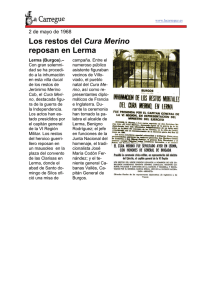 Los restos del Cura Merino reposan en Lerma
