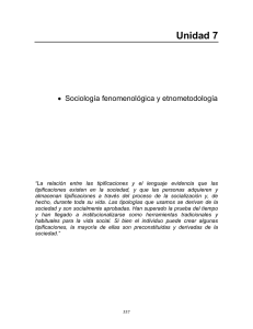 Sociología fenomenológica y etnometodología