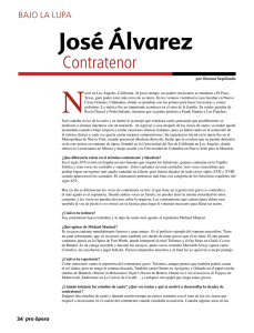 José Álvarez, Contratenor