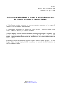 Declaración de la Presidencia en nombre de la Unión