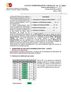 Gaceta Epidemiológica Semanal SIVE-ALERTA Nº11
