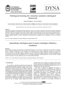 Ontological learning for a dynamic semantics ontological framework