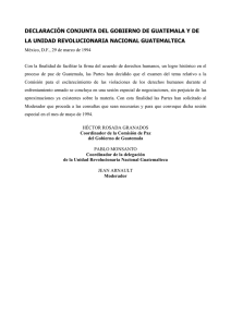 declaración conjunta del gobierno de guatemala y de la unidad
