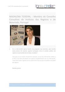 MADALENA TEIXEIRA, - Membro do Conselho Consultivo do