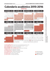 Calendario académico 2015-2016