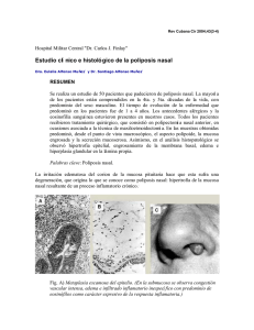 Estudio clí nico e histológico de la poliposis nasal - SciELO