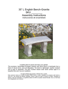 35” L English Bench-Granite SKU ______ Assembly