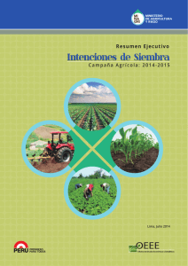 Intenciones de Siembra Campaña Agrícola: 2014-2015